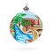 River Walk in San Antonio, Texas, USA Glass Ball Christmas Ornament 4 Inches